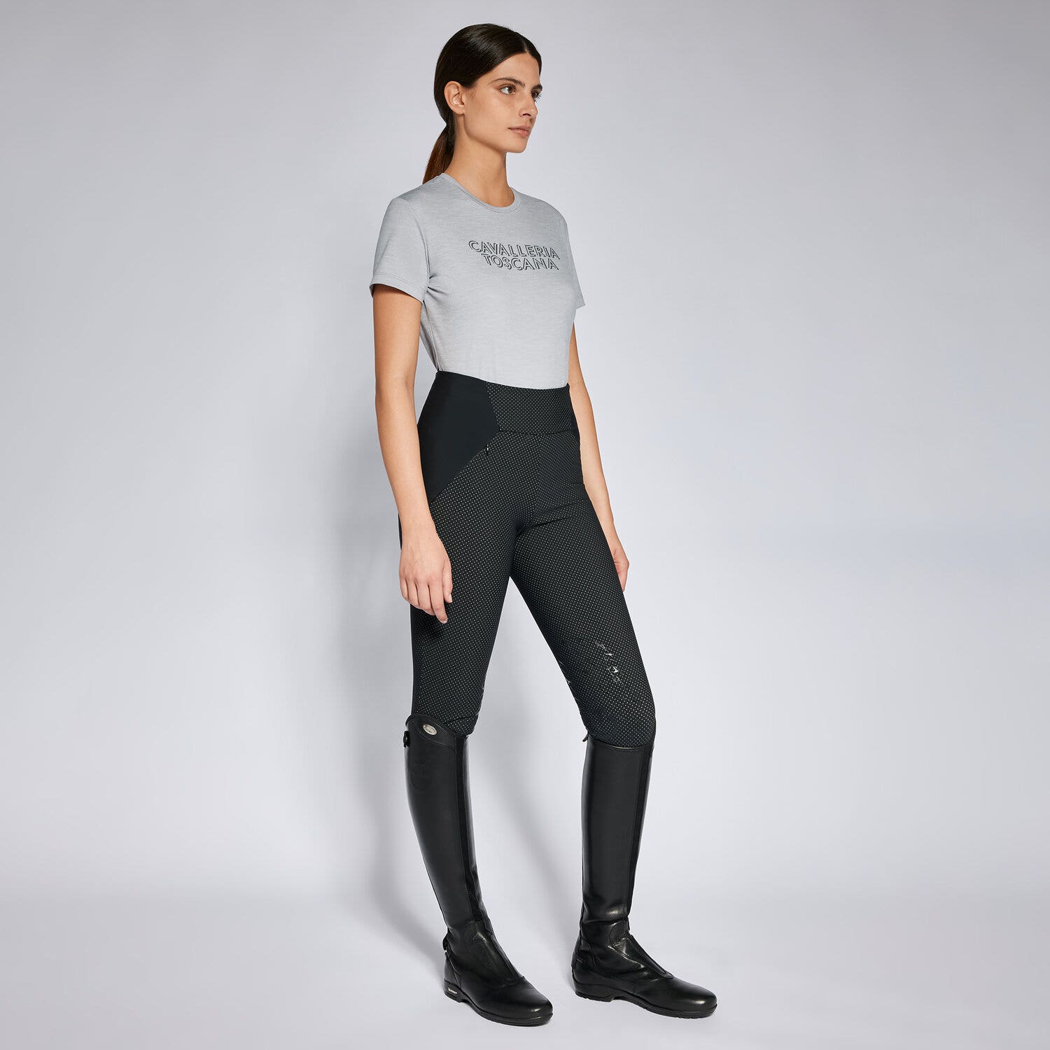 Cavalleria Toscana Women's jersey t-shirt LIGHT GREY-1