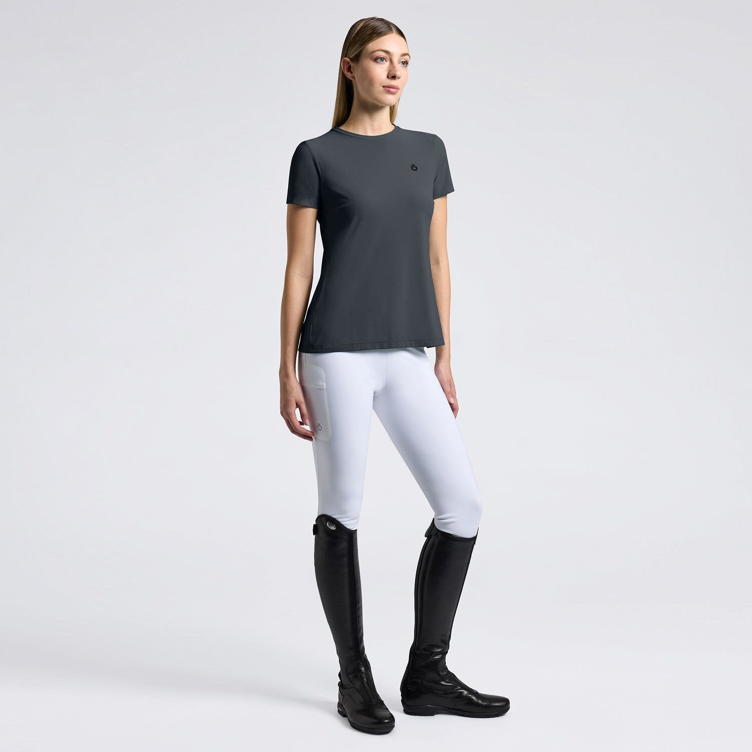 Cavalleria Toscana Cavalleria Toscana Women's Jersey T-shirt ANTHRACITE GREY-1