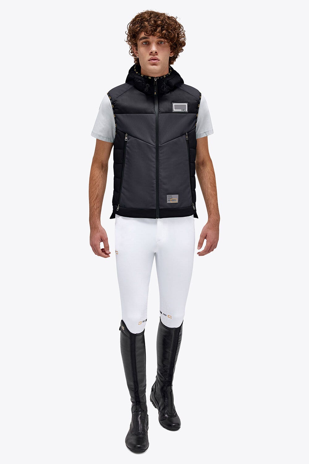 Rider's Gene Nylon Quilted RG Vest Prussian Blue-1